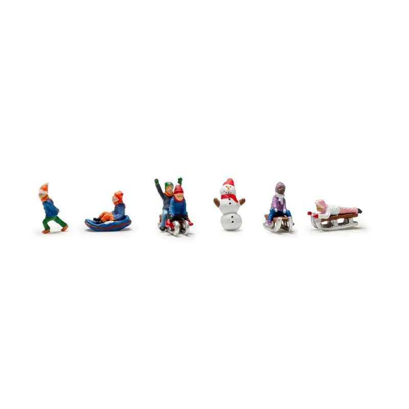Woodland Scenics Ho Children Sledding  (Wooa1966) 1
