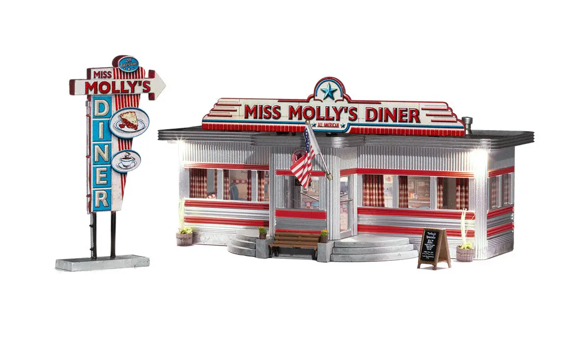 Woodland Scenics Miss Molly's Diner - Ho Scale  (Woobr5066) 1