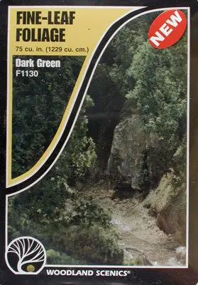 Woodland Scenics Fine Leaf Foliage Dark Green (Woof1130) 1