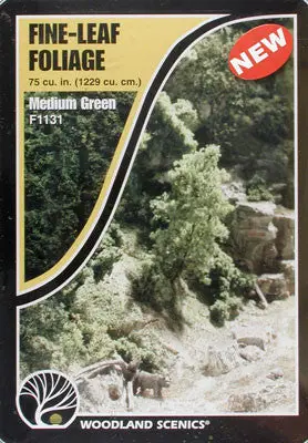 Woodland Scenics Fine Leaf Foliage Medium Green  (Woof1131) 1