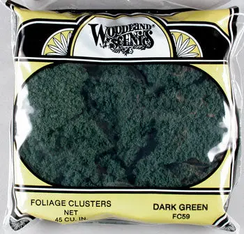 Woodland Scenics Foliage Cluster Dark Green (Woofc59) 1