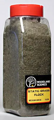 Woodland Scenics Static Grass Flock Medium Green 32 Oz (Woofl635) 1