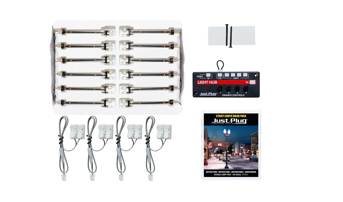 Woodland Scenics Double Lamp Post Value Pack - Ho Scale  (Woojp5901) 1