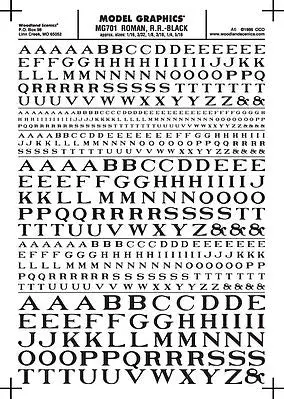 Woodland Scenics Roman R.R. Letters, Black (Woomg701) 1