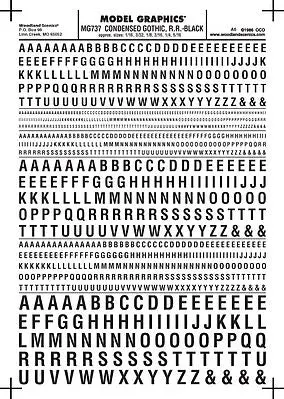 Woodland Scenics Short Gothic R.R. Letters, Black (Woomg737) 1