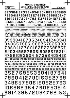 Woodland Scenics Gothic 45 Degree Usa Rr Numbers, Black (Woomg746) 1