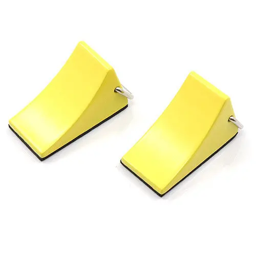 Yeah Racing Rc Rock Crawler Accessory Reifenstopper / Chockes 2Pcs - Yellow (Ya-0383) 1