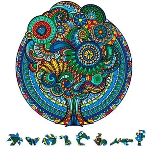 Zenchalet Floral Retro Wooden Puzzle, 200 Pcs    (Zcpfr200) 1