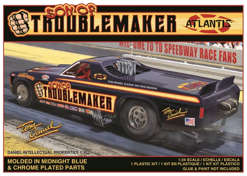 Atlantis 1/24 Tom Daniel Son Of Troublemaker Chevy El Camino Funny Car (Monogram) (D)   (Aan2204) 1