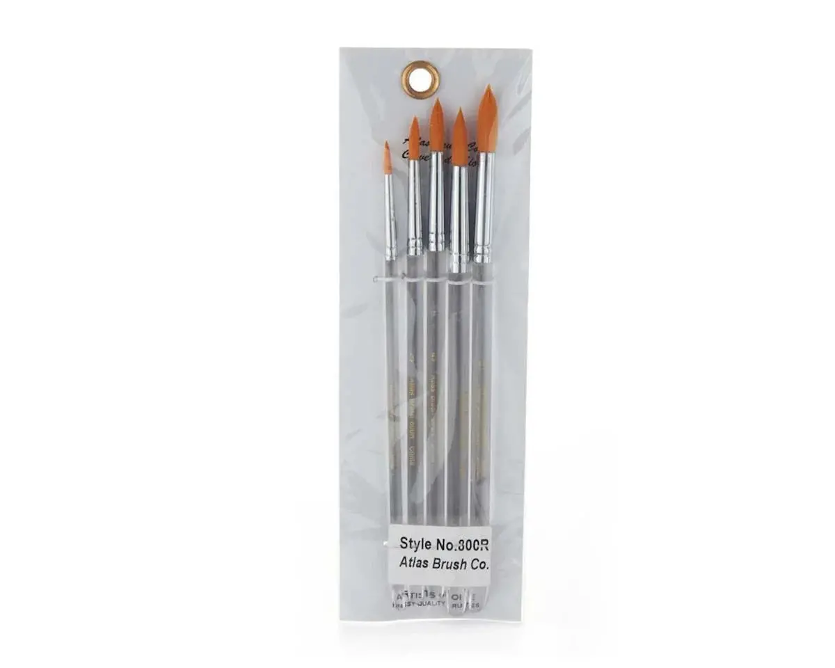Atlas Brush Taklon 5Pc Round Set  (Abs800r) 1