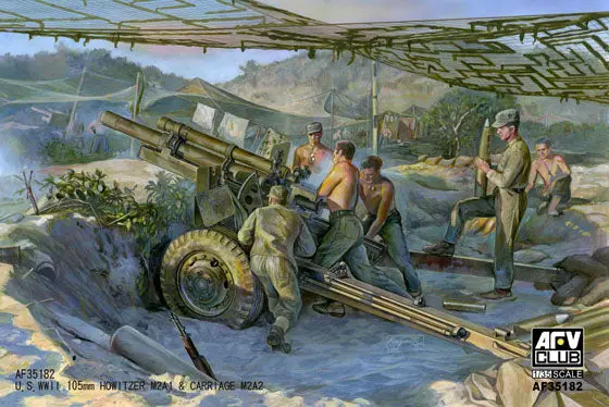 Afv 1/35 Wwii Late 105Mm Howitzer M2a1 & M2a2 Carriage (Afv35182) 1