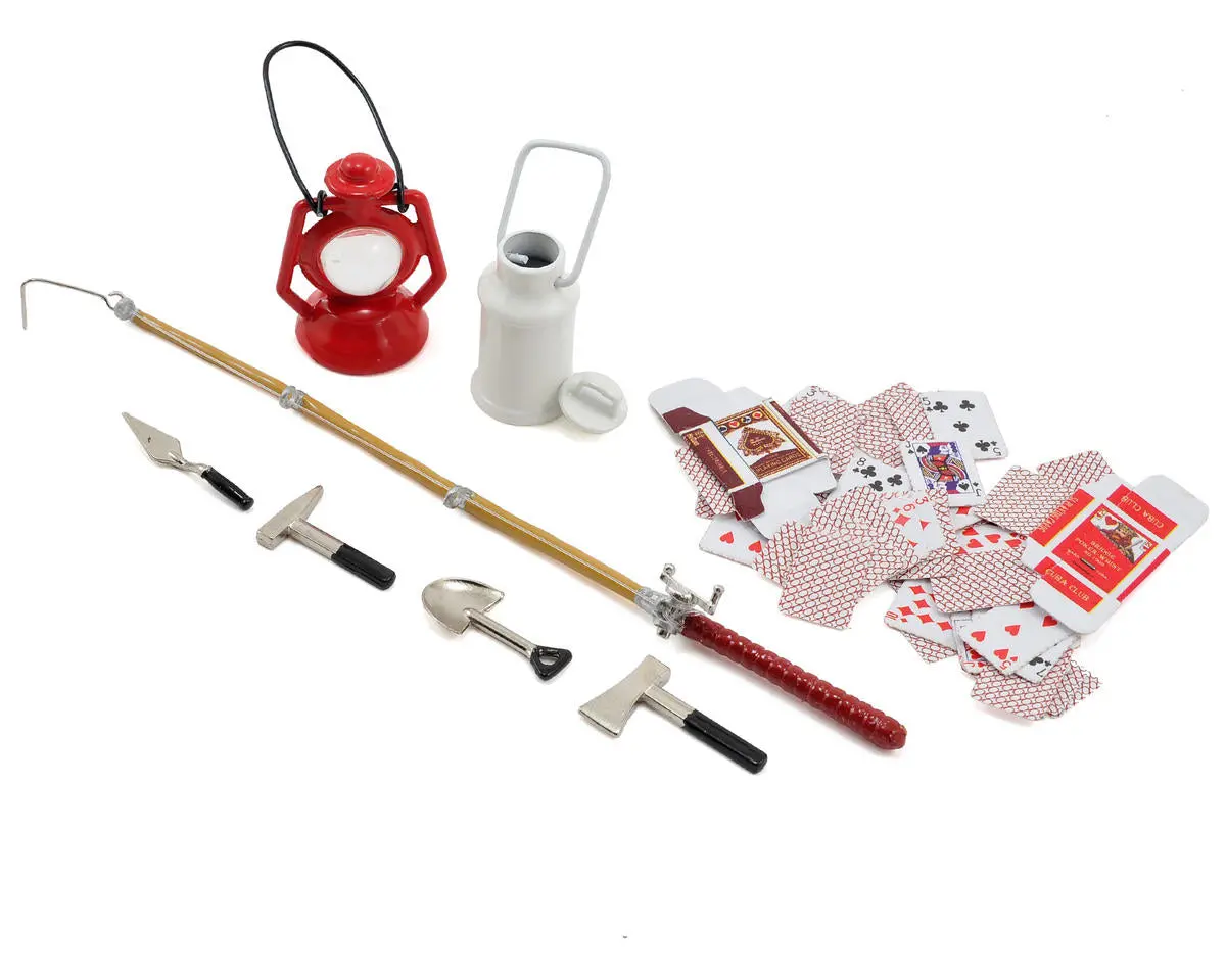 Yeah Racing Scale Crawler Camping Set W/Lamp, Fishing Rod, Poker Cards, Tools  (Ya-0364) 1