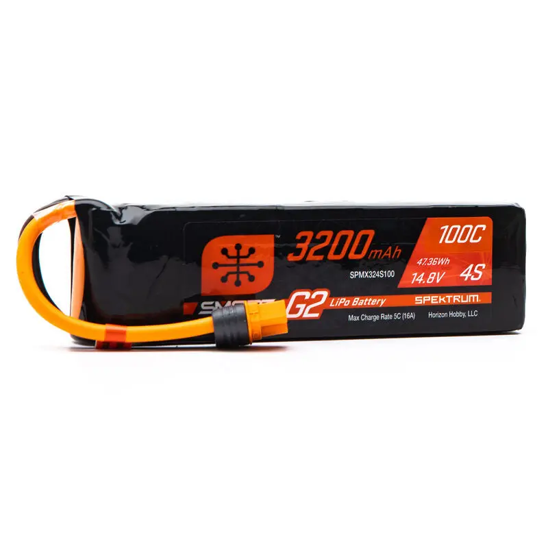 Spektrum 14.8V 3200Mah 4S 100C Smart G2 Lipo Battery: Ic3   (Spmx324s100) 1