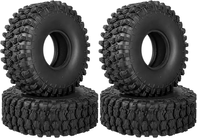 Hamilton Hobbies 4Pcs 108Mm 1.9 Inch Rubber Rocks Wheel Tires     (Hamxl002) 1