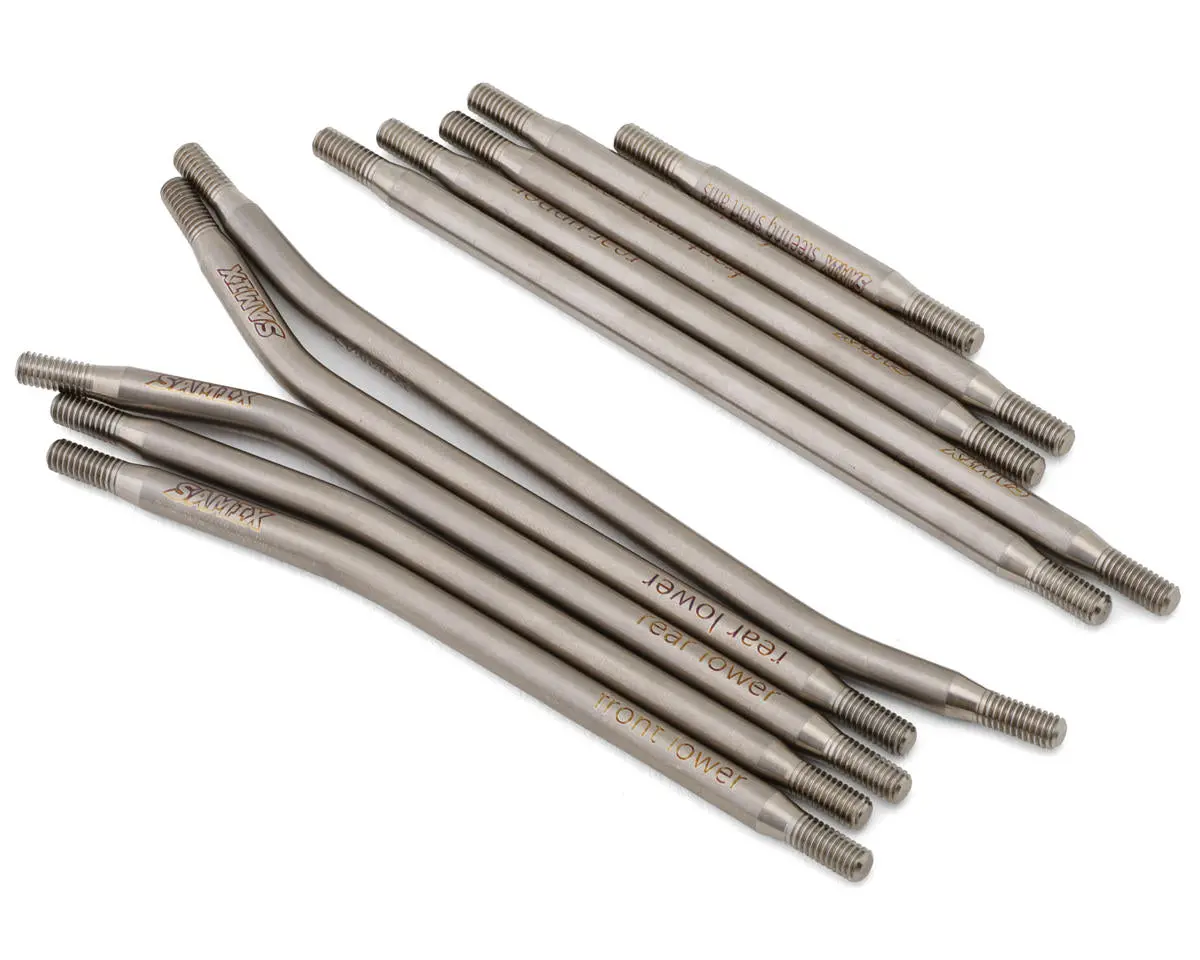 Samix Scx10 Pro Titanium High Clearance Links (10) (Servo On Axle Setup) W/Steering Links   (Samscx10p-5025Flsa) 1