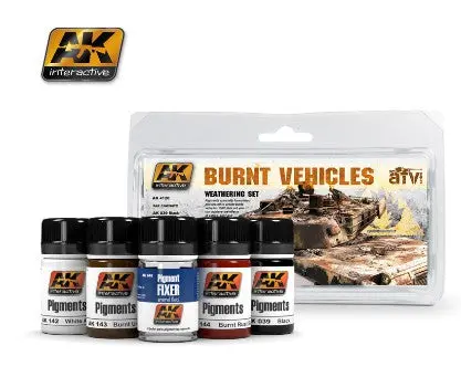 Ak Interactive Burnt Vehicles Weathering Dry Pigment Set (39, 48, 142, 143, 144)   (Aki4120) 1