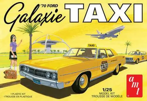 Amt '70 Ford Galaxie Taxi 1/25 Scale Plastic Model Kit  (Amt1243) 1