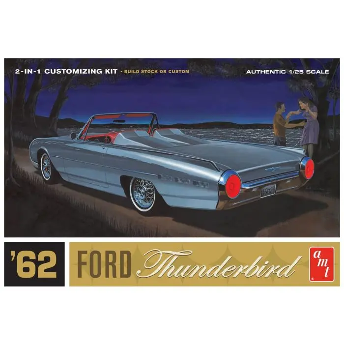 Amt 1:25 1962 Ford Thunderbird Plastic Model Kit  (Amt682) 1