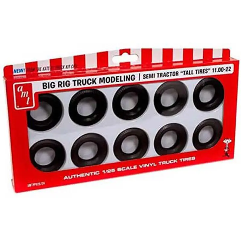 Amt 1/25 Semi Truck Tall Tires Pack (Amtpp028) 1