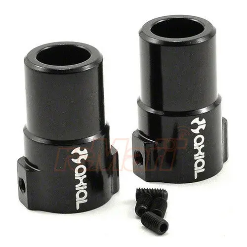 Axial Xr10 Aluminum Straight Axle Adapters 2Pcs Black  (Ax30763) 1