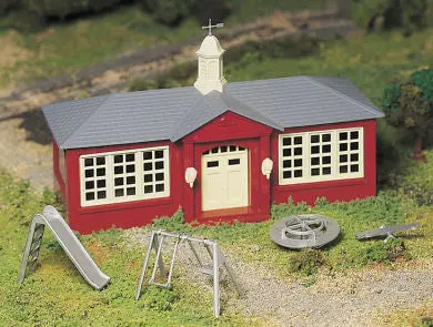 Bachmann Schoolhouse With Playground Equipment  (Bac45611) 1