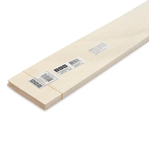 Bnm Basswood Sheets 1/16'' X 3'' X 24''   (Bnm3163) 1