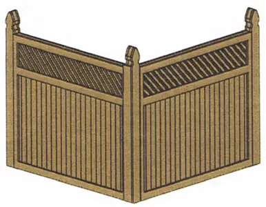 Laser Art Fence Kit (Laser-Cut Wood) Ho Scale  (Bra710) 1