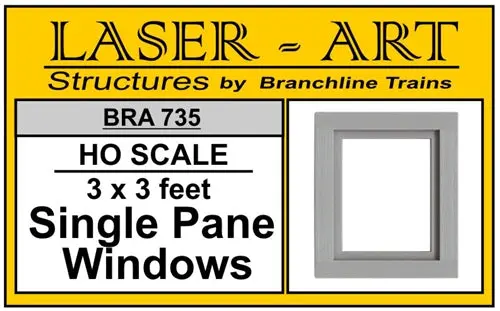 Branchline Window Single-Pane, 36 X 36" Pkg(12) Ho Scale (Bra735) 1