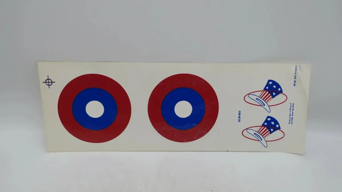 Stik Tite Sig  Spad Xiii Aw-14 Hat In Ring 94Th Aero Squadron Plane Decal  (Dcm-803) 1