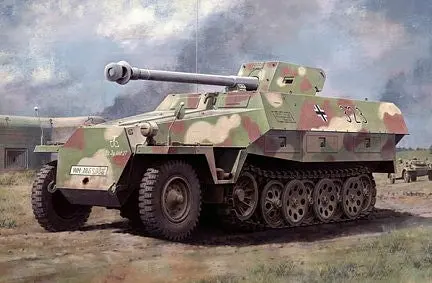 Dragon 1/35 Sdkfz 251/22 Ausf D Halftrack W/7.5Cm Pak40   (Dml6963) 1