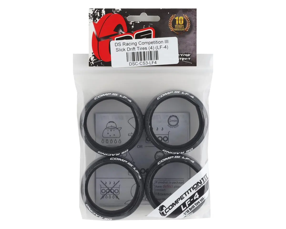 Ds Racing Competition Iii Slick Drift Tires (4) (Lf-4) 1