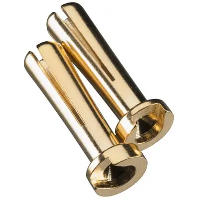 Duratrax Gold Plated Bullet Connector Male 4Mm (2)  (Dtxc2306) 1