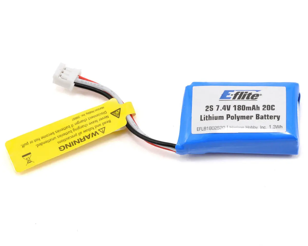 E-Flite 2S Lipo Battery 20C (7.4V/180Mah) W/Umx Connector   (Eflb1802s20) 1