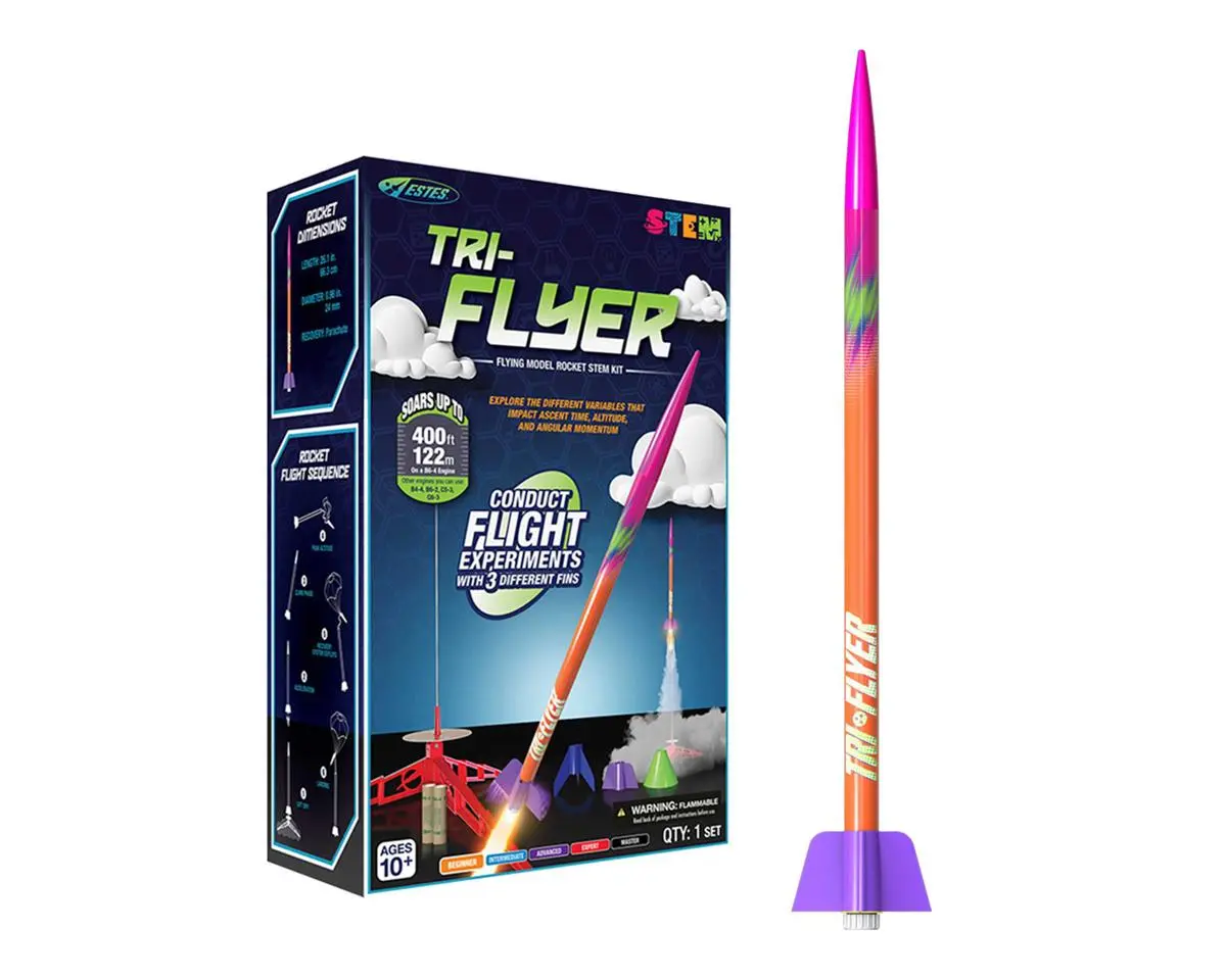 Estes Tri-Flyer Model Rocket Stem Starter Set   (Est0647) 1