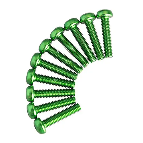 Hamilton Hobbies 3 X 6 Green Aluminum 7075 Screws (4) (Ham130425) 1
