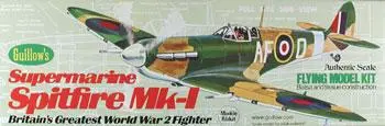 Guillow 16-1/2'' Wingspan Supermarine Spitfire Kit  (Gui504) 1