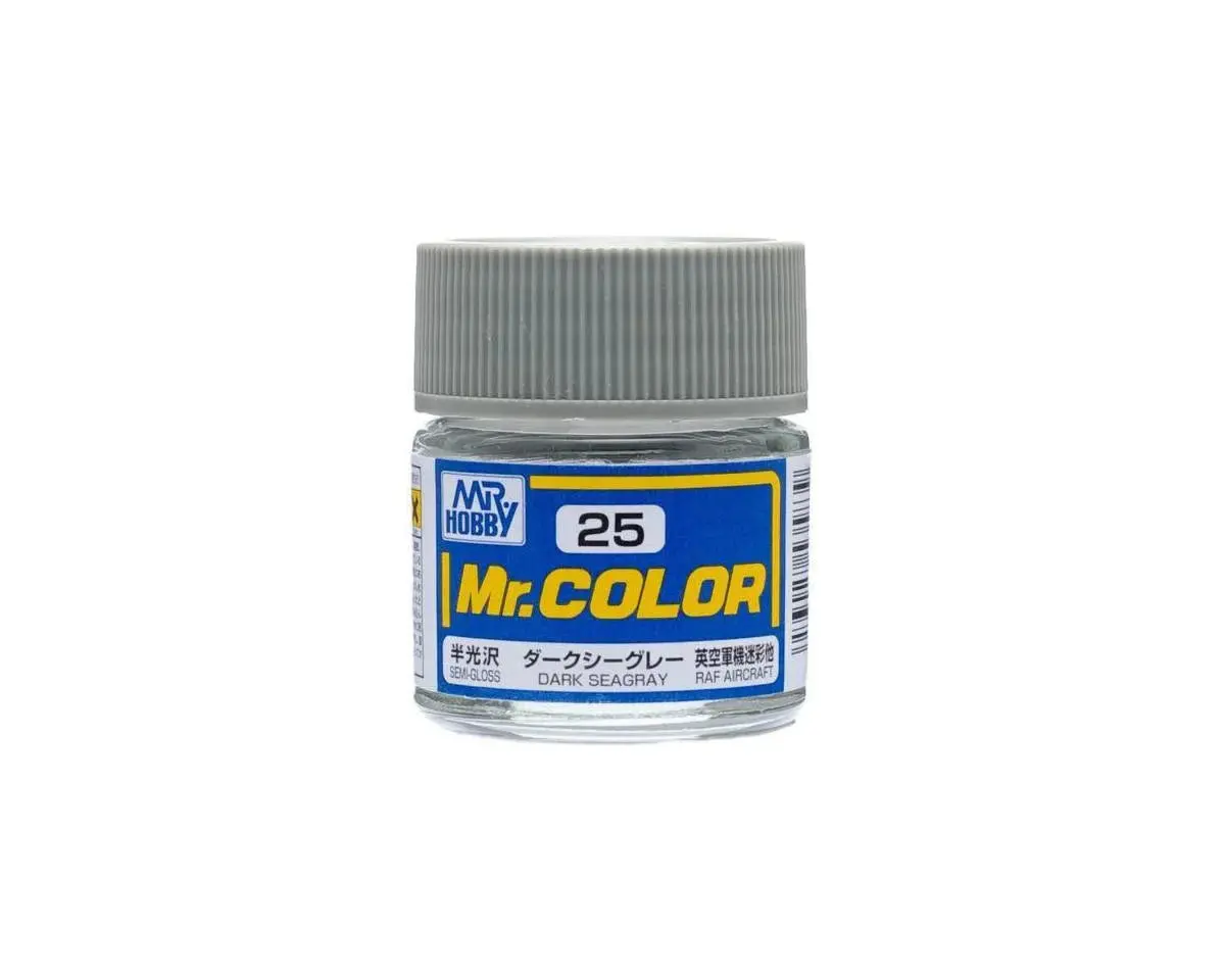 Mr. Hobby C25 Semi-Gloss Dark Seagray Acrylic Hobby Paint ( 10Ml)   (Guzx025) 1