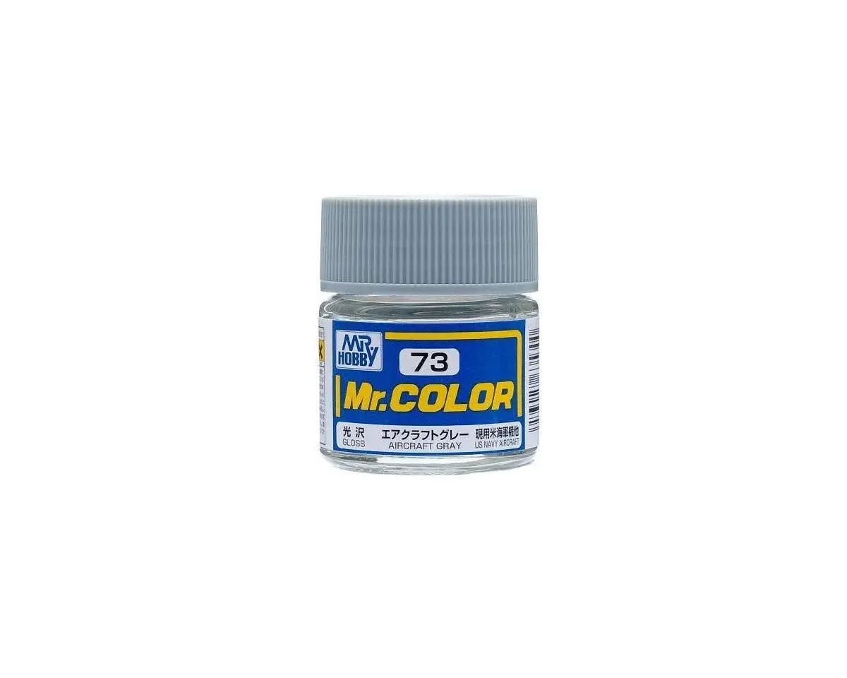 Mr. Hobby C73 Gloss Aircraft Gray Acrylic Hobby Paint (10Ml)    (Guzc073) 1