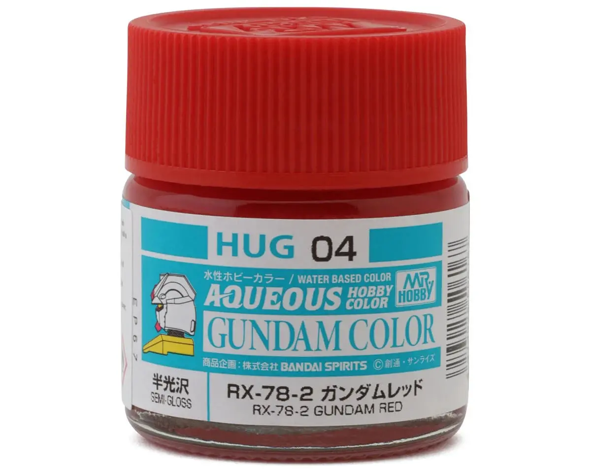 Gsi Creos Mr. Hobby "Aqueous Gundam Color" Acrylic Paint (Rx-78-2 Gundam Red) (10Ml) (Semi Gloss)   (Guzhug04) 1