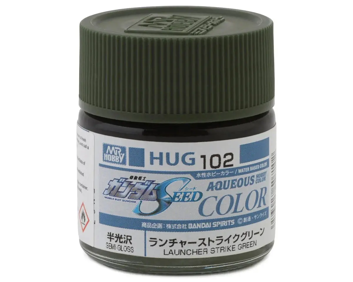 Mr. Hobby "Aqueous Gundam Color" Acrylic Paint (Gundam Green) (10Ml) (Semi Gloss)   (Guzhug102) 1