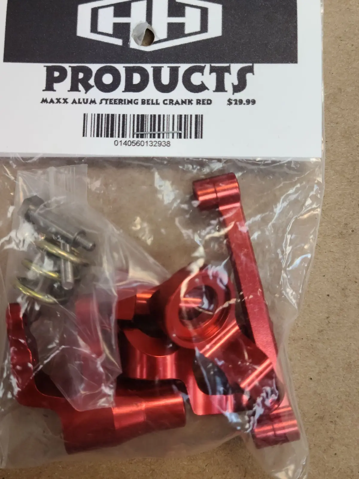 Hamilton Hobbies Maxx Aluminum Steering Bell Crank - Red   (Ham132938) 1