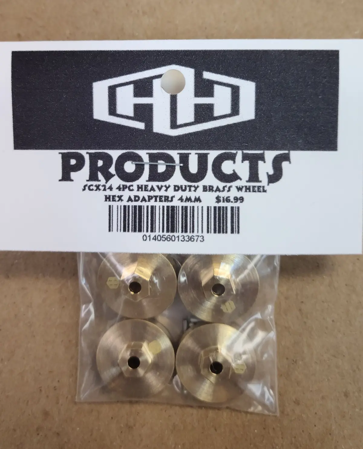 Hamilton Hobbies Scx24 4Mm Brass Wheel Hex Adapt  (Ham133673) 1