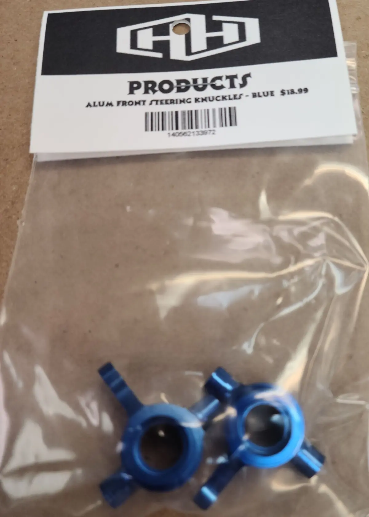 Hamilton Hobbies Aluminum Front Steering Knuckles - Blue (Ham133972) 1