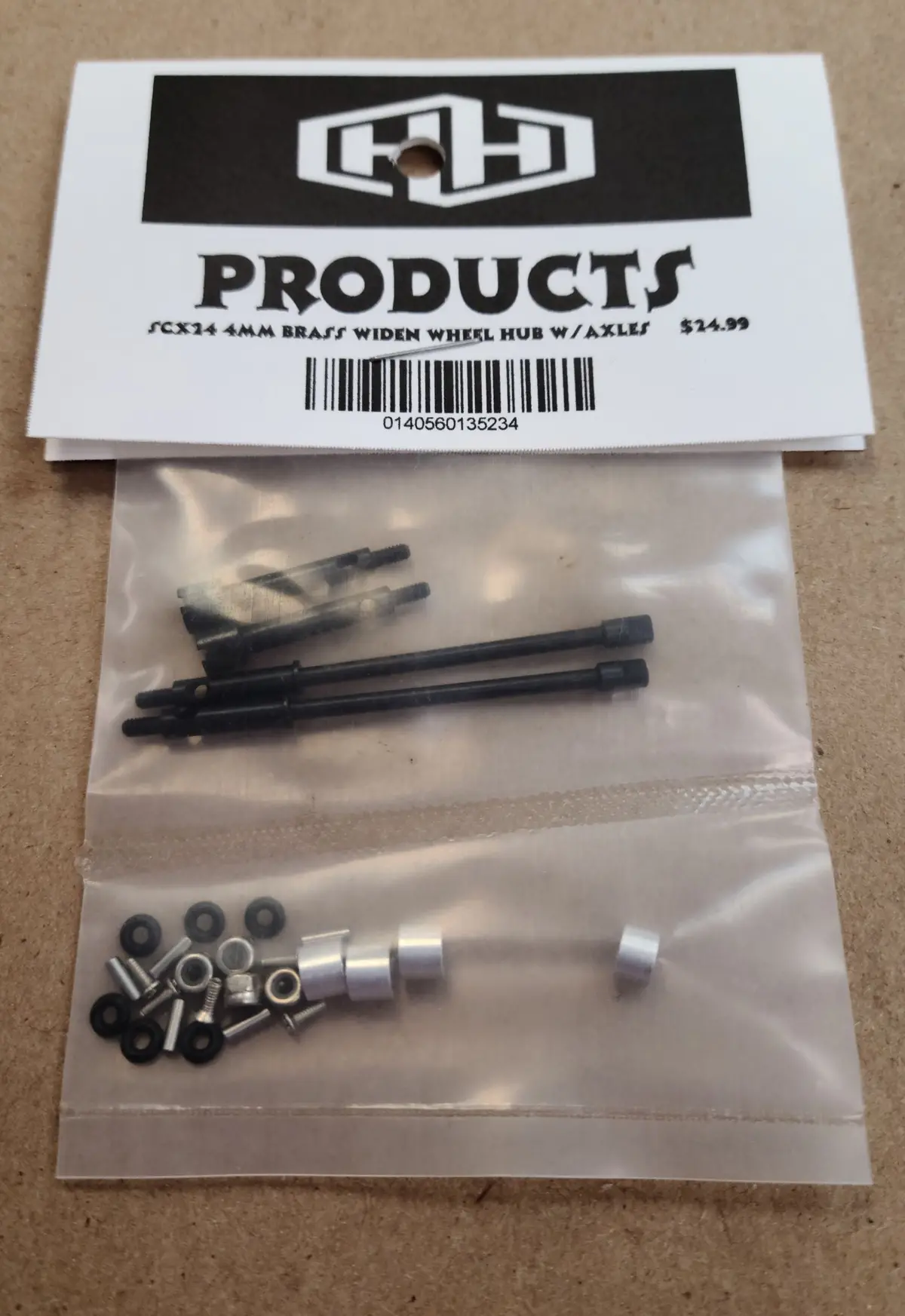 Hamilton Hobbies Scx24 4Mm Widen Wheel Hub Brass Axle  (Ham135234) 1