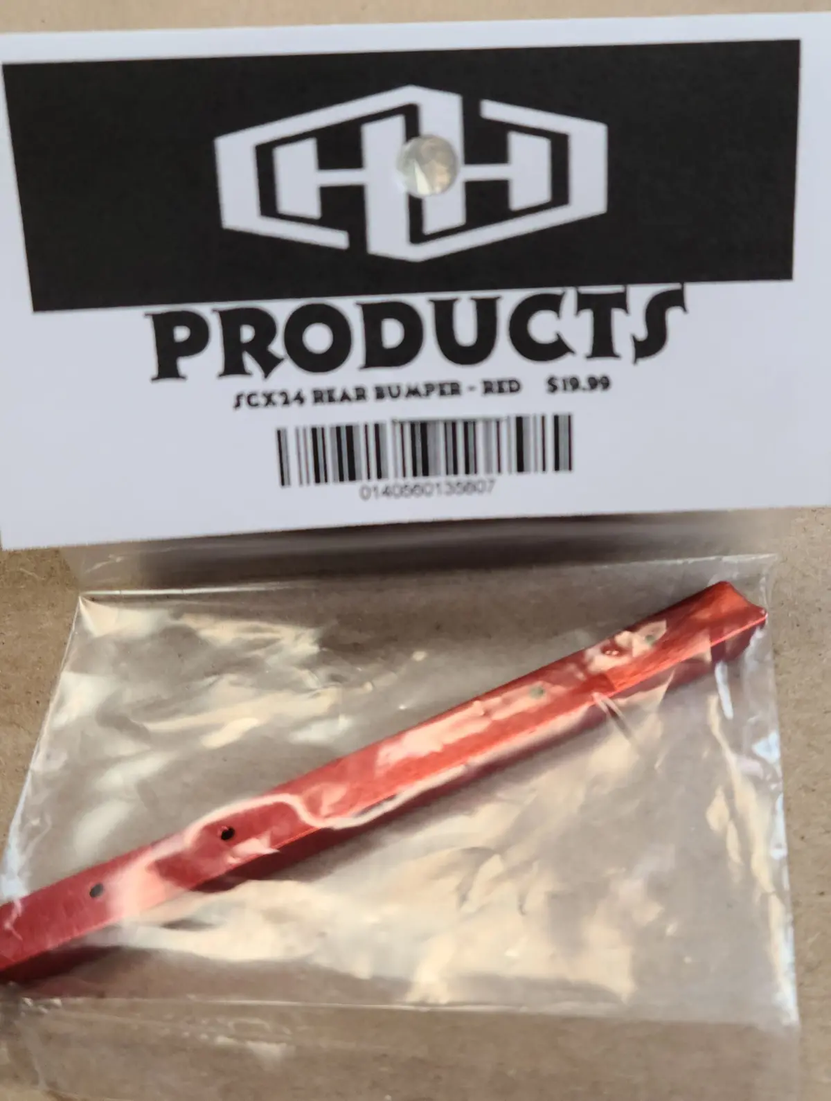Hamilton Hobbies Scx24 Rear Bumper - Red   (Ham135807) 1
