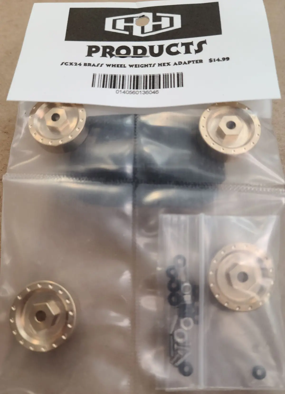 Hamilton Hobbies Scx24 Brass Wheel Weights Hex Adapter (Ham136046) 1
