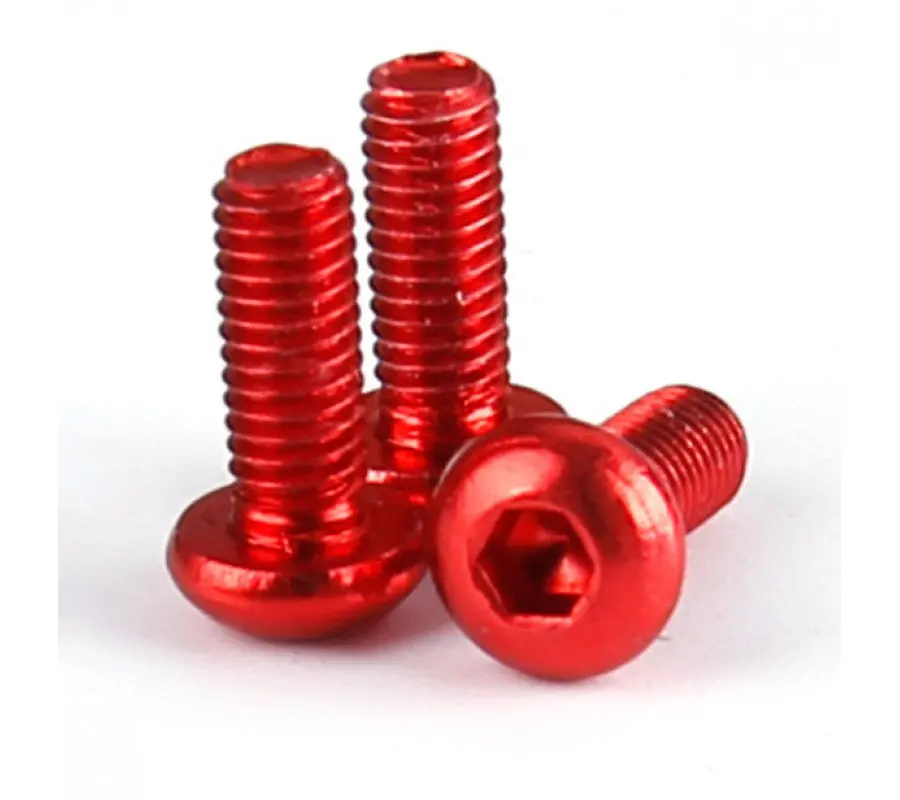 Hamilton Hobbies 3X10 Red Aluminum 7075 Screws (10) (Ham128501) 1
