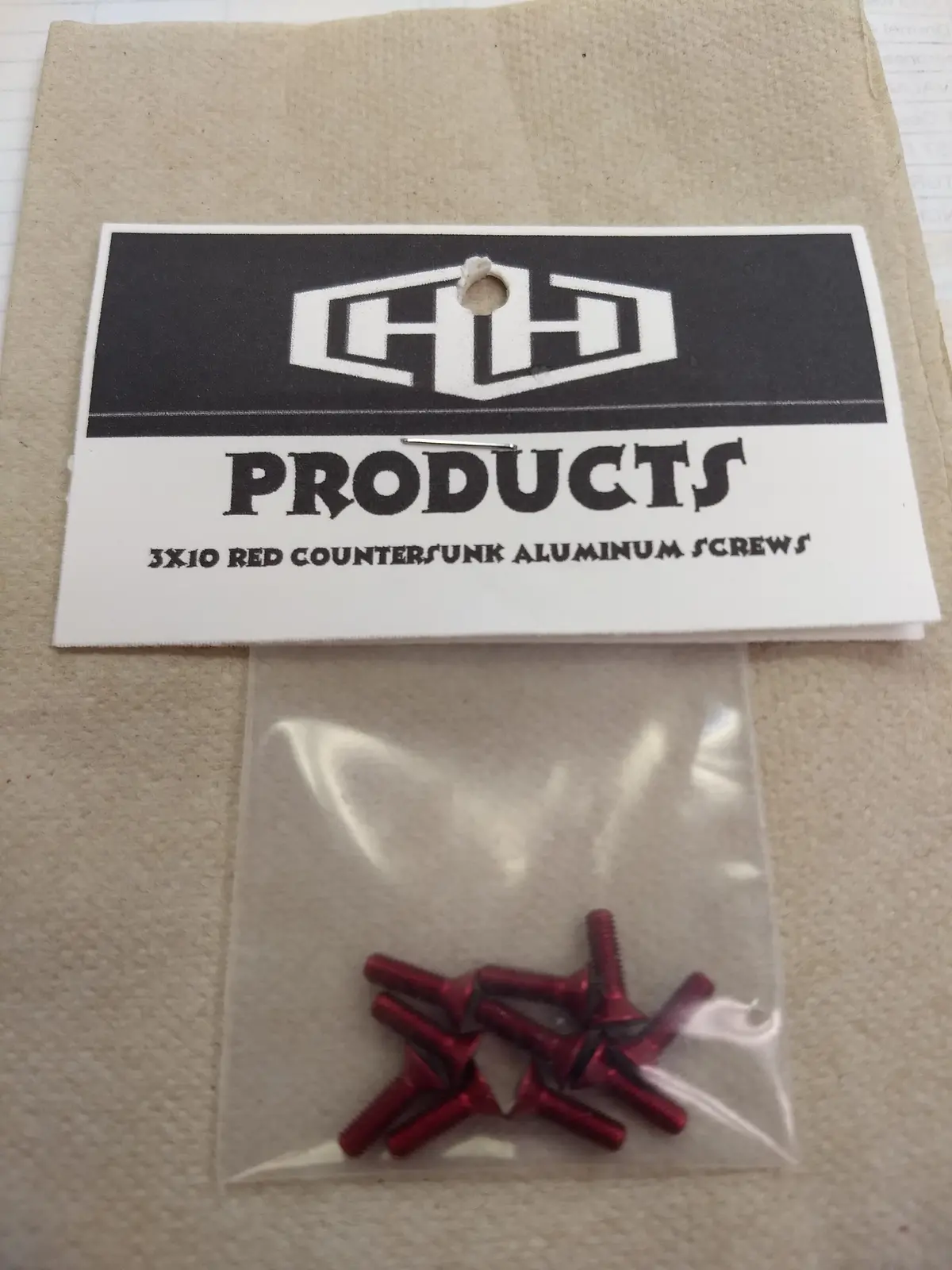 Hamilton Hobbies 3X10 Alum Red Countersunk Screws (10)  (Ham128539) 1