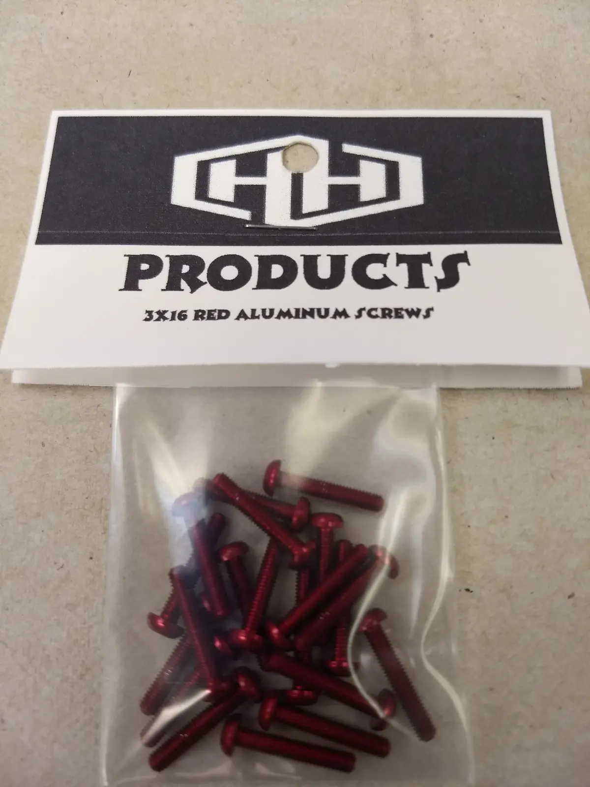 Hamilton Hobbies 3X16 Aluminum Red Countersunk Screws (Ham128570) 1