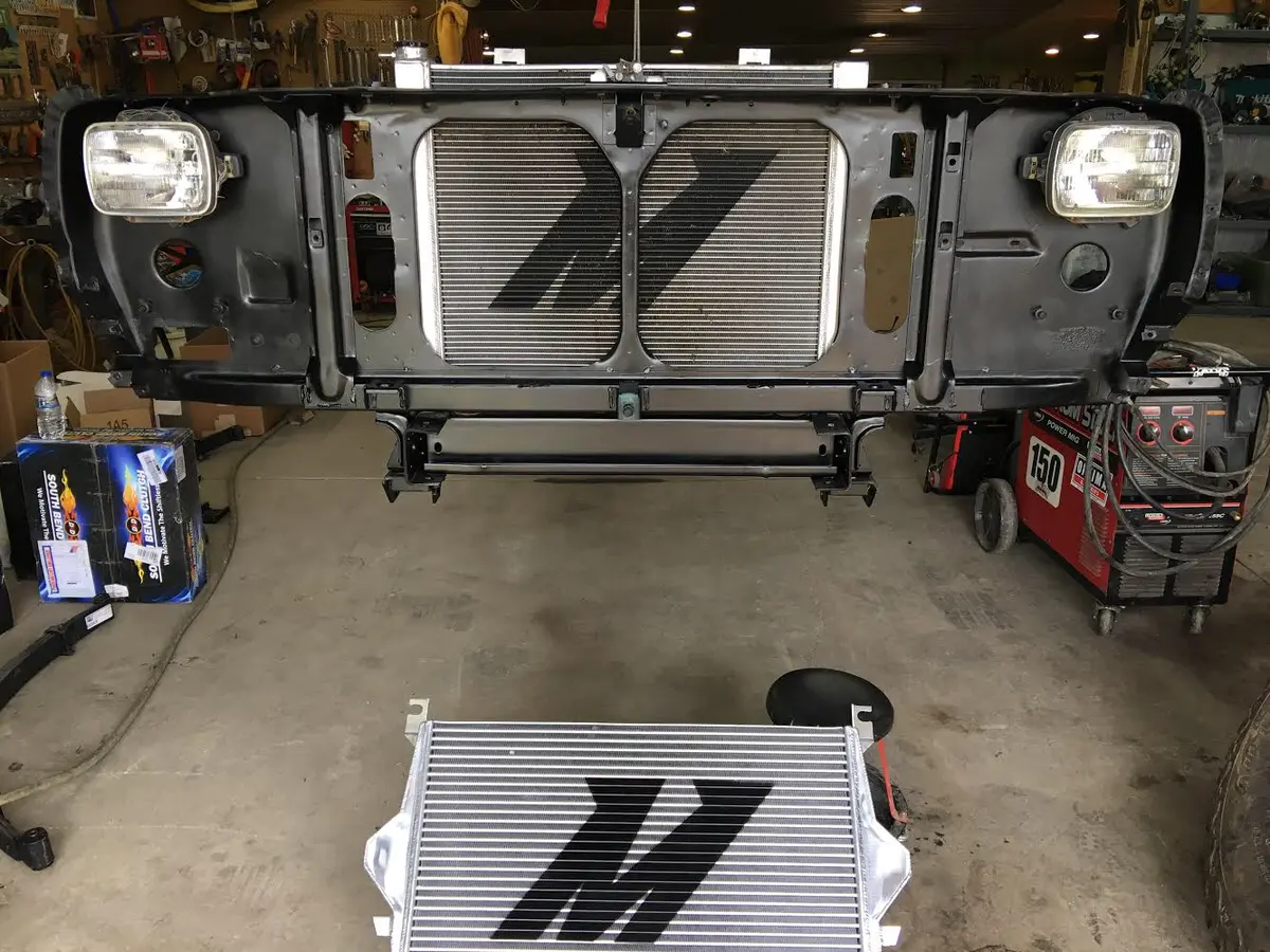 First Gen Cummins Mishimoto Intercooler Install Kit. 1